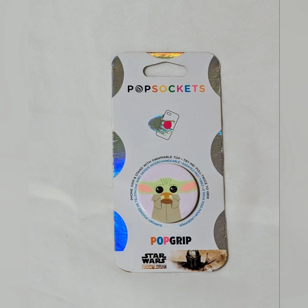PopSocket Official Disney Star Wars Chibi Baby Grogu w Tea Mandalorian Pop Grip